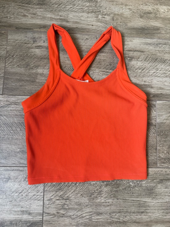 Athleta Tops - Athleta Orange Ribbed Racerback Tank
